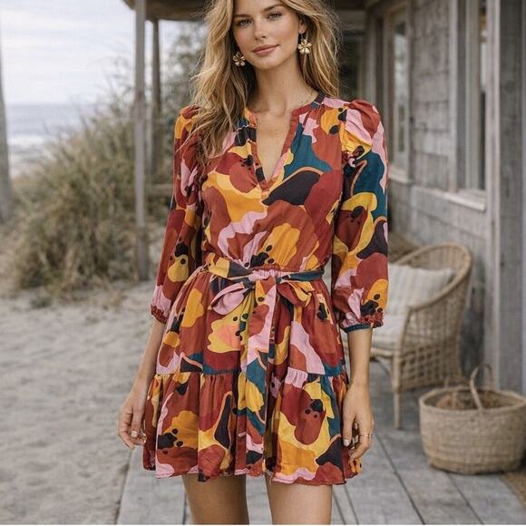 Marine Layer Dresses & Skirts - Marine Layer Elise Mini Dress Abstract Floral Size Large